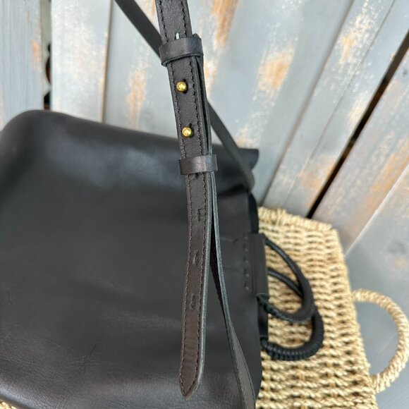 Madewell The Nashville Whipstitch Leather Tote Bag Black - Picture 12 of 15